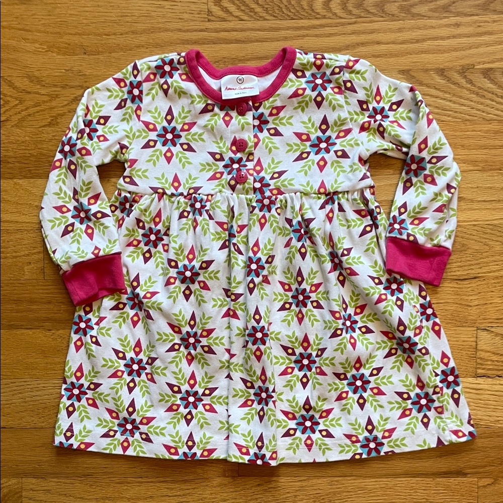 Hanna Andersson - Holiday Geometric Star Long Sleeve Playdress